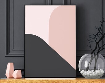 Modern Abstract Art Print Minimalist Poster Set of Two Prints Digital Download DIY Printable Wall Art