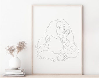 Custom one line self portrait drawing, line art drawing, one line portrait drawing, Graduation Gift,Birthday Gift, Father’s/Mother’sday Gift