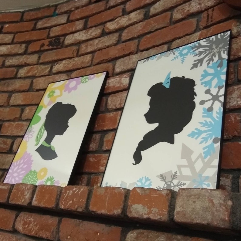 Sisters silhouette 12 x 18 each