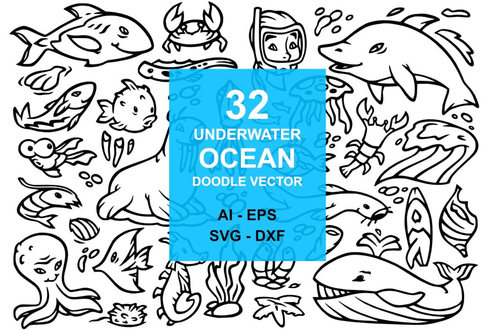 32 Ocean SVG Clipart Ocean SVG Ocean Cut File Cut Files | Etsy