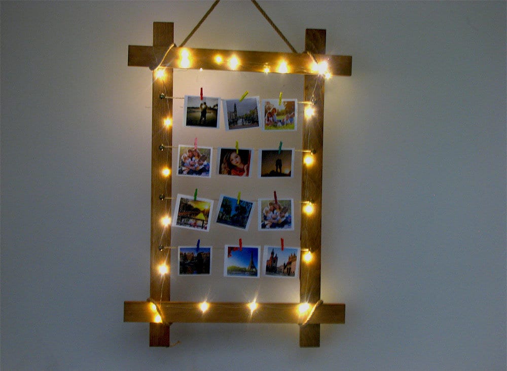 Customizable Lighted Wooden Photo Frame Housewarming gift Etsy