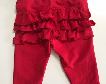 red baby leggings