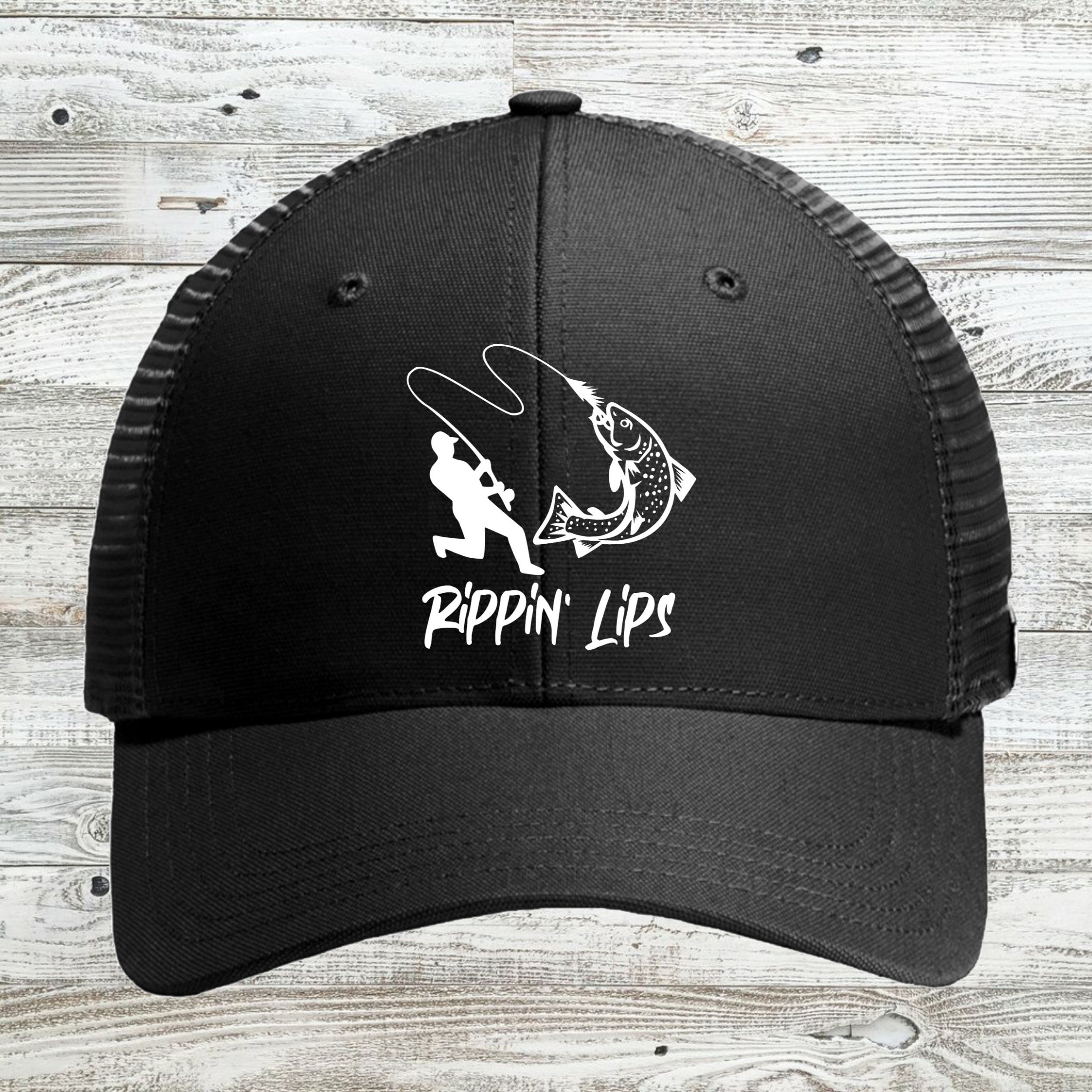 Rippin Lips Fishing Hat Fishing Cap Fisherman Hat Lake Hat Dad Hat