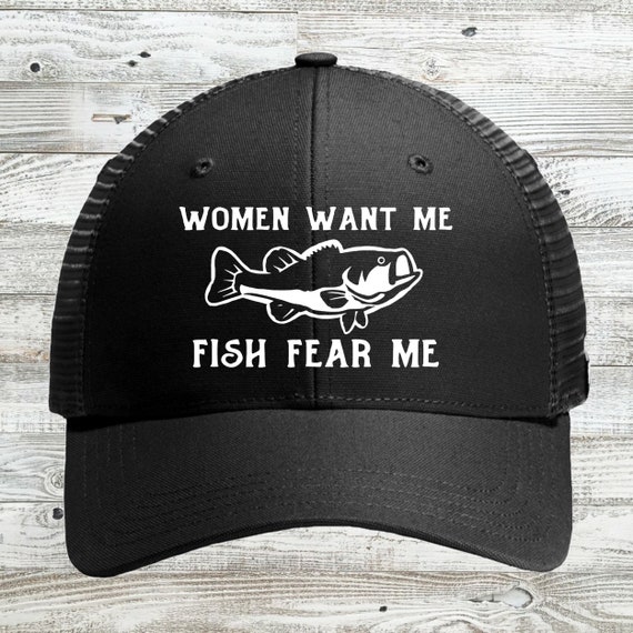 Women Want Me Fish Fear Me Bass Fishing Hat Fisherman Hat Lake Hat Dad Hat Men's  Fishing Hat -  Canada