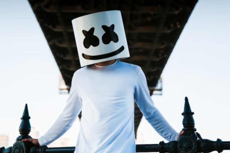 DJ Marshmello Hat White Trucker Style Adjustable Snapback Etsy