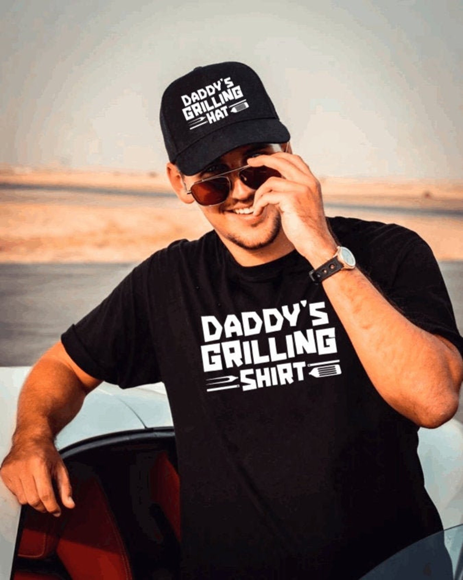 Daddy's Grilling Hat Shirt Combo Grilling Hat Grilling Etsy