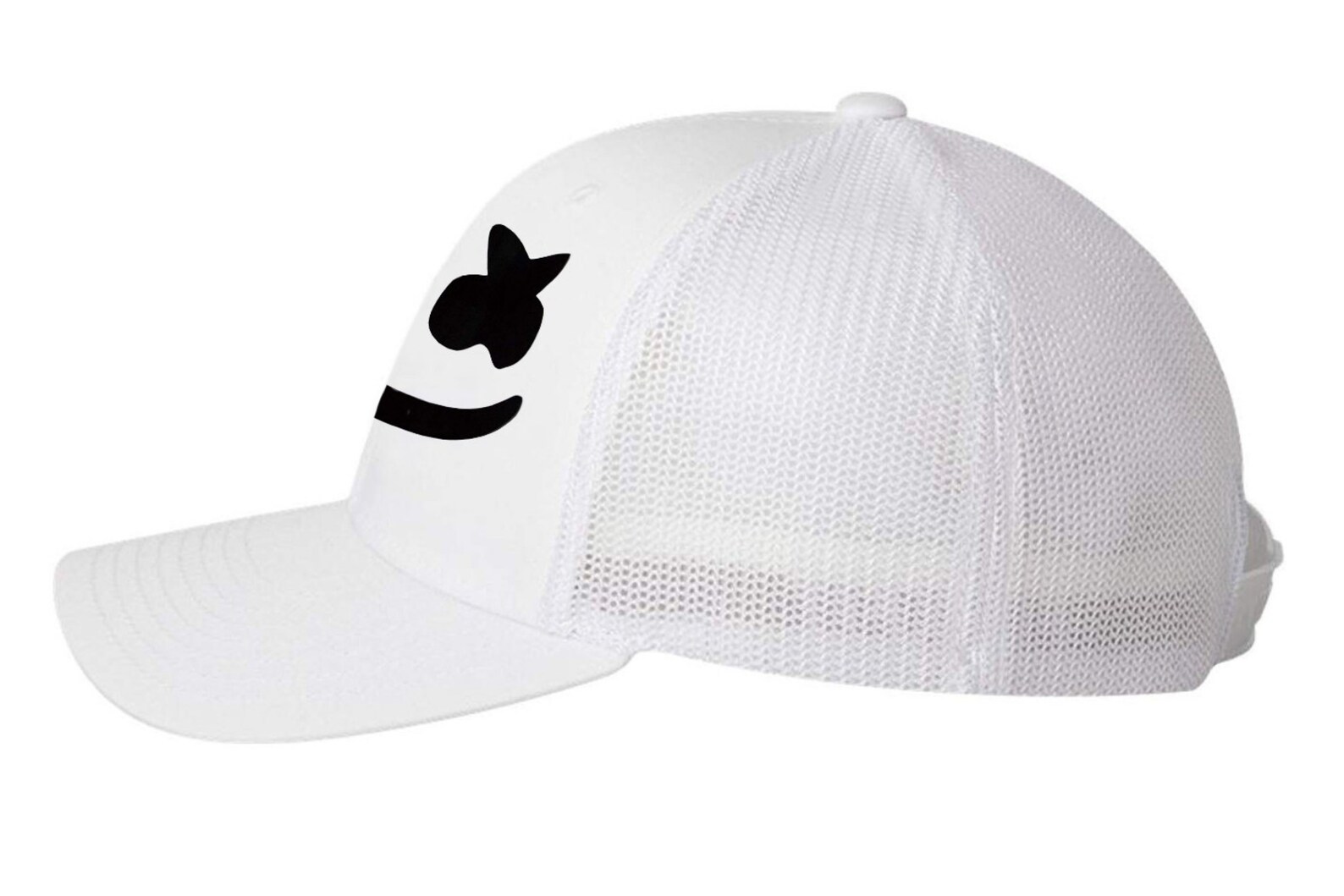 DJ Marshmello Hat White Trucker Style Adjustable Snapback Etsy