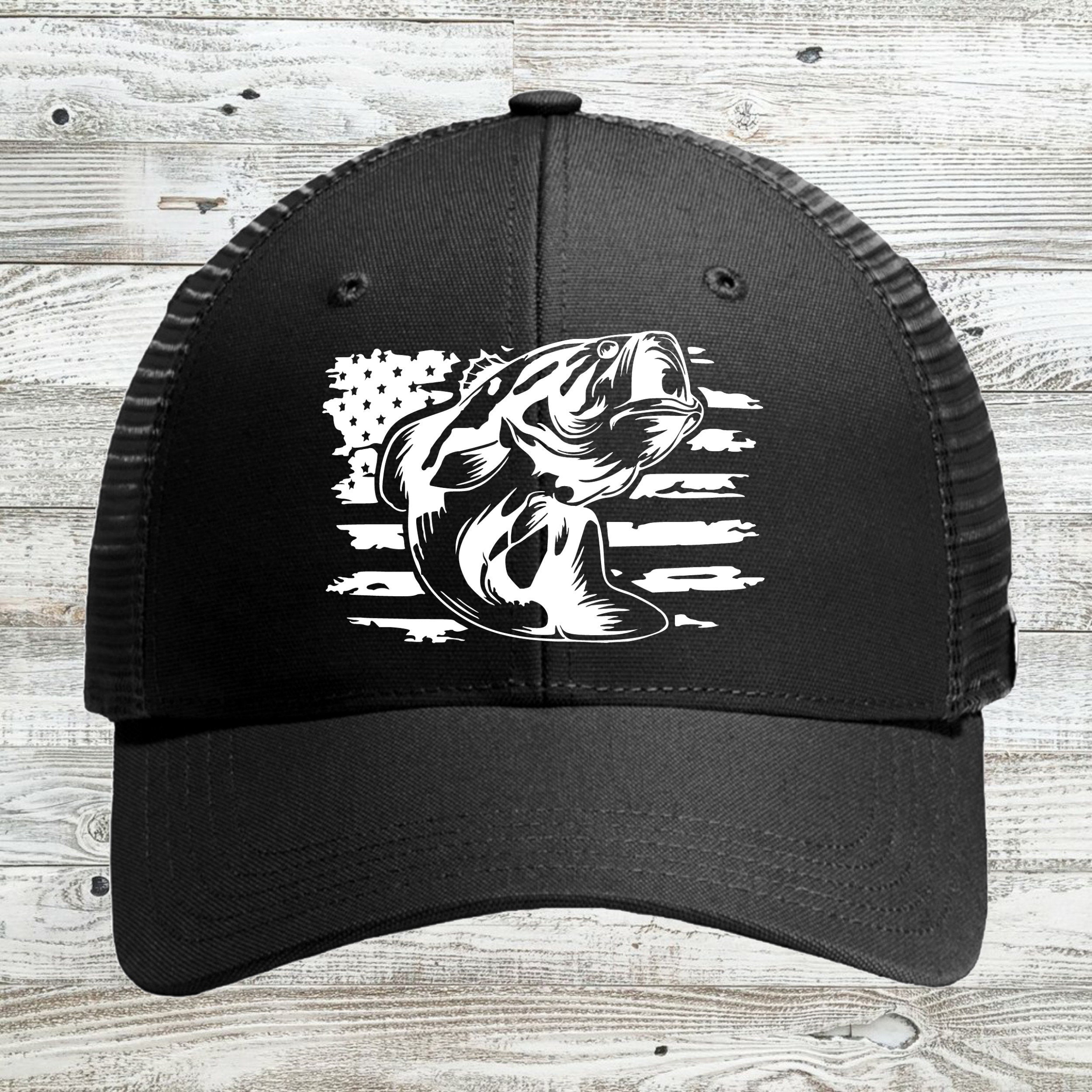 Bass Fishing Hat American Flag Hat 