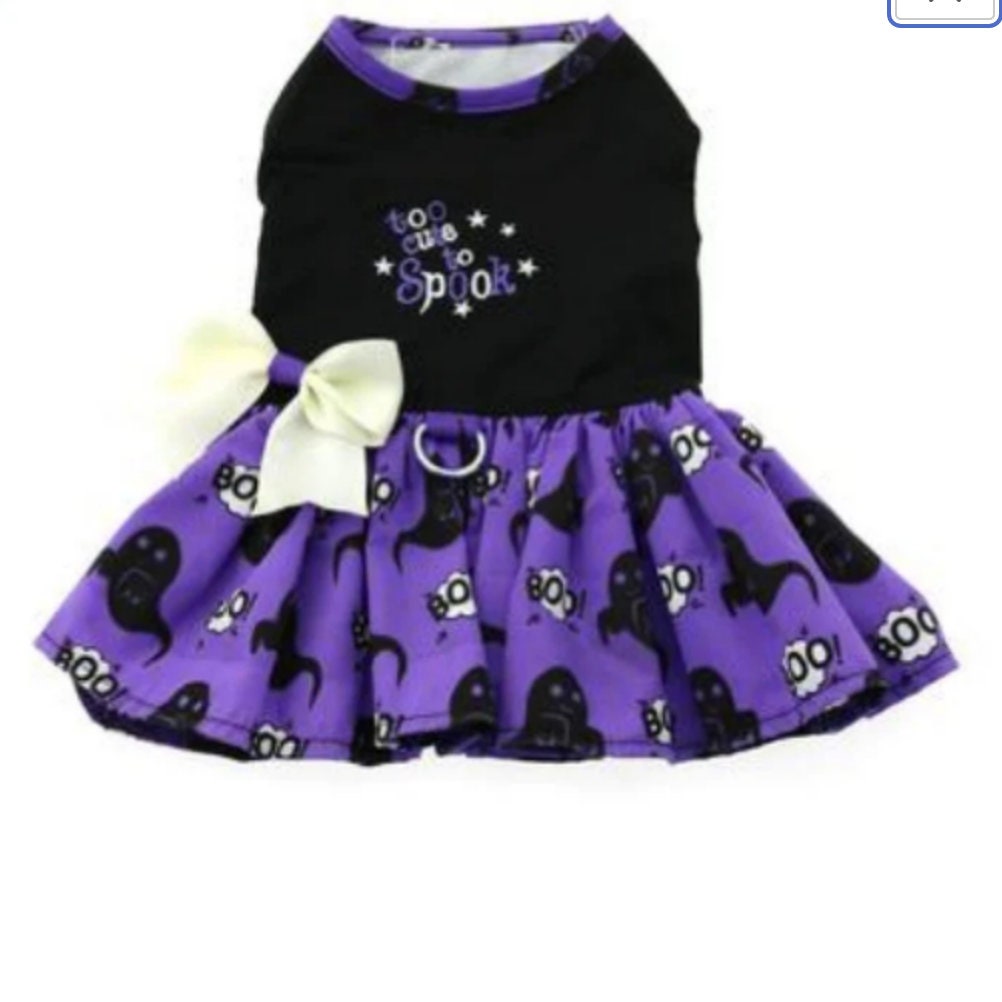 Dog Halloween Dress Dog Harness Dress Dog Halloween Costumes Etsy