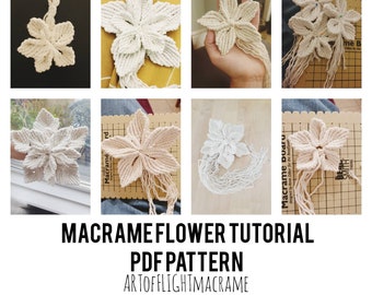 Macrame flower PDF DIY tutorial