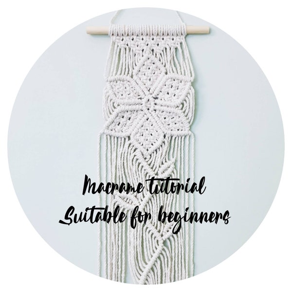 DIY macrame pattern suitable for beginners / Daisy tapestry pdf digital download / Macrame  tutorial, macrame flower