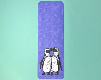 Penguin love bookmark