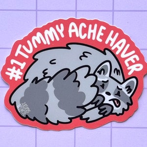 Tummy ache haver vinyl sticker