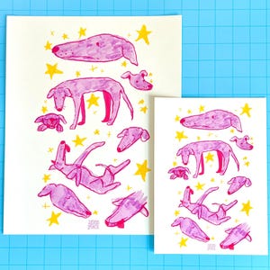 Silly greyhound print