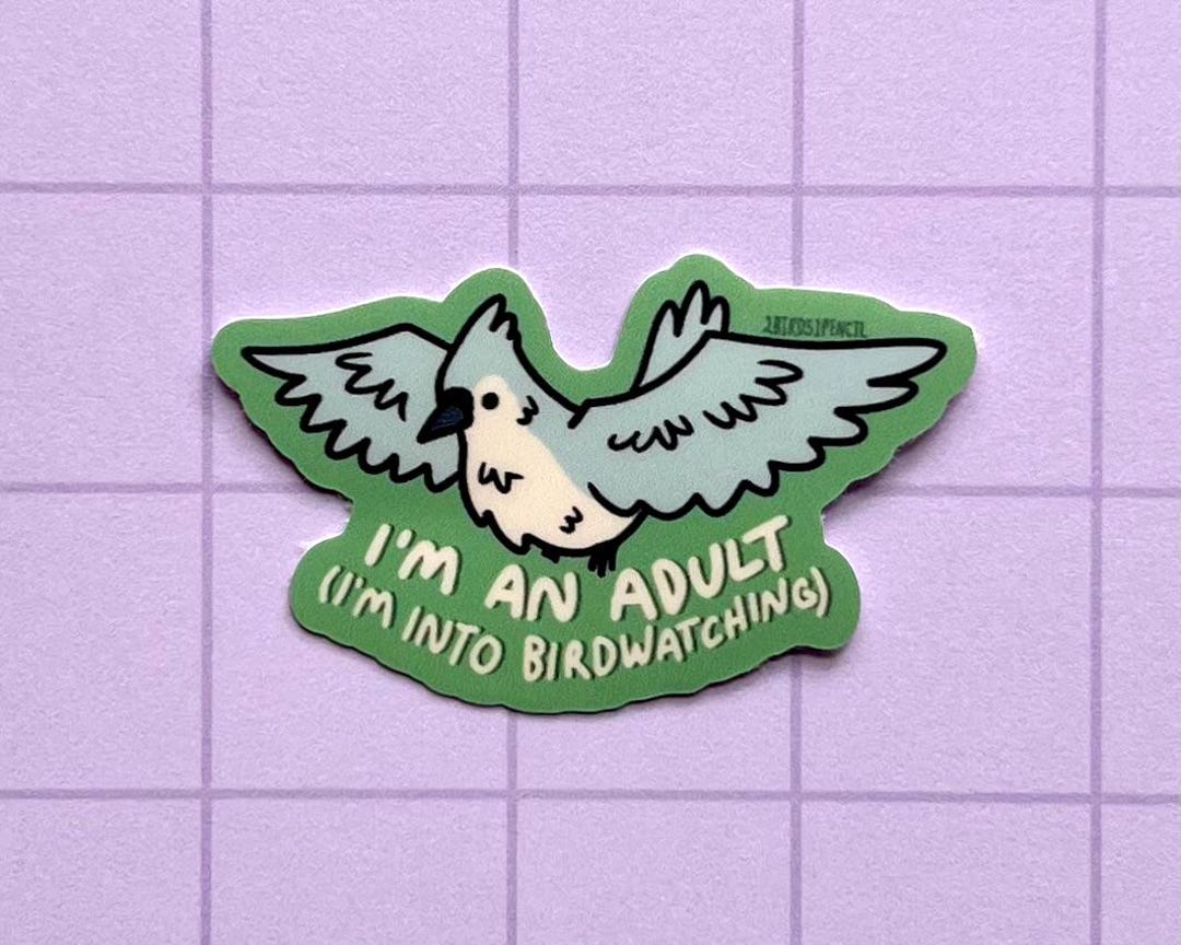 Wathcing Sticker Birdwatching Mini Vinyl Sticker - Etsy