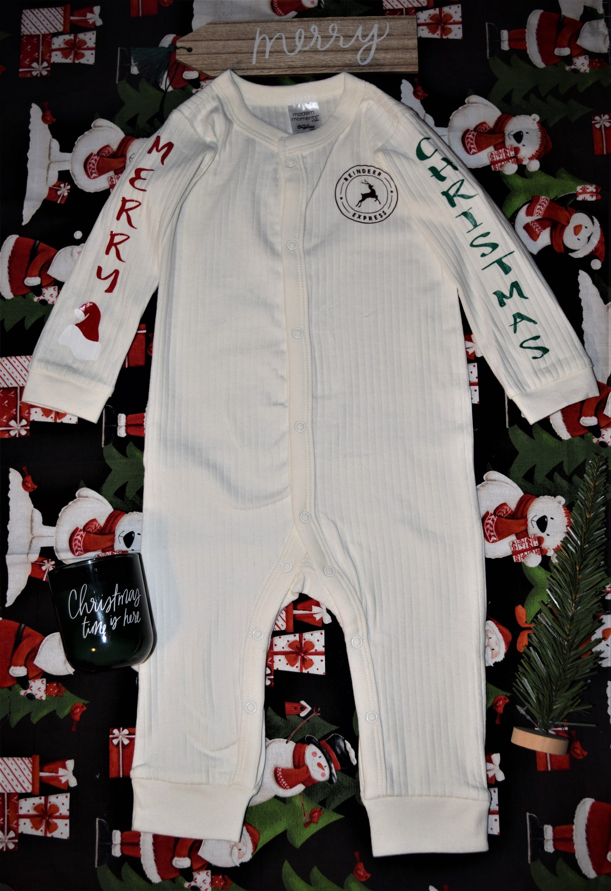 PERSONALIZED/CUSTOM Boys Christmas Ribbed Coveralls Etsy
