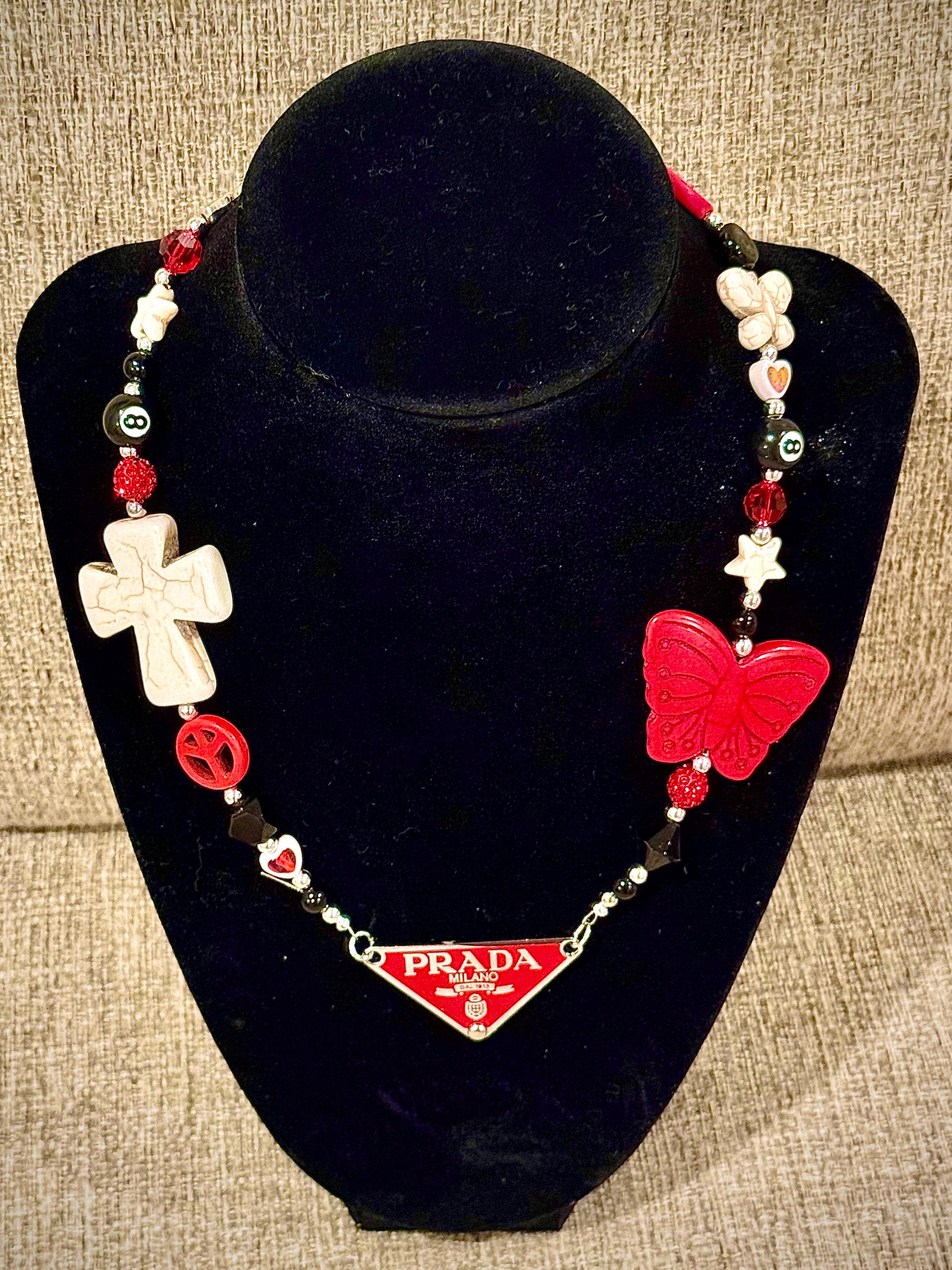 Prada Beaded Necklace - Etsy