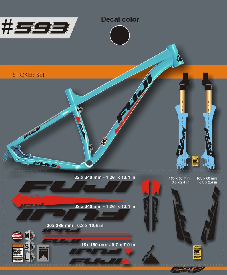 fuji bike stickers