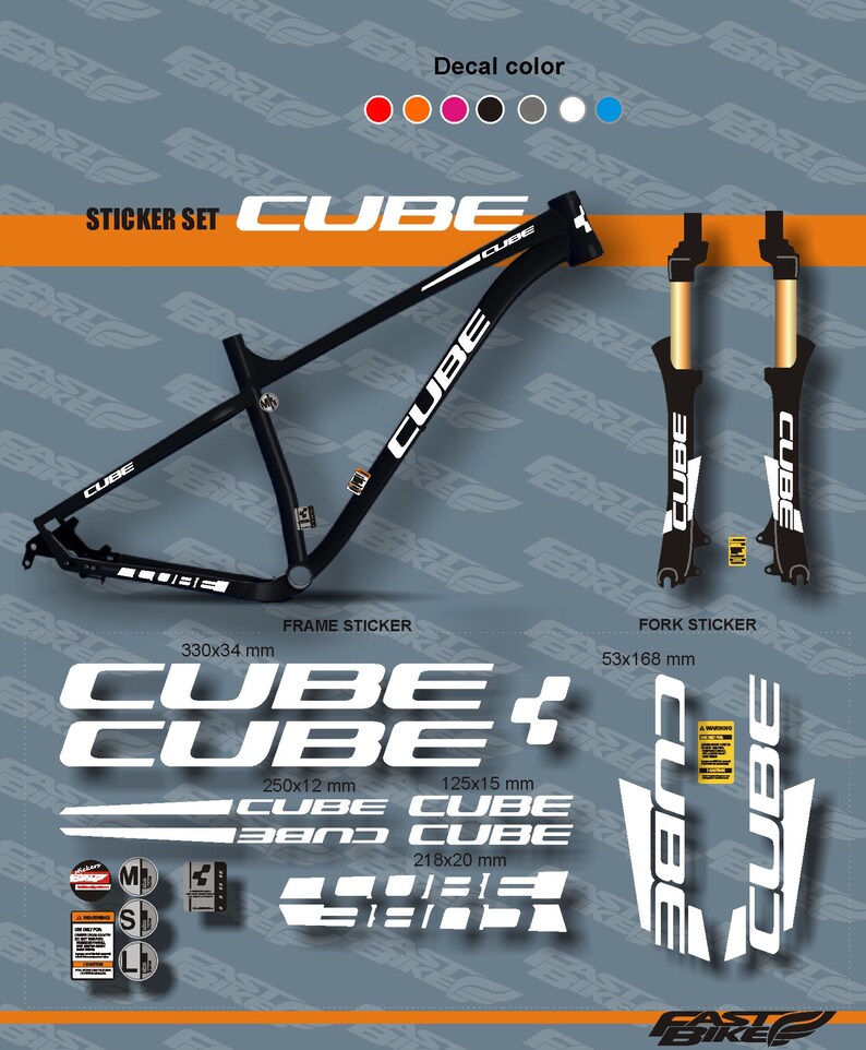 cube bike stickers