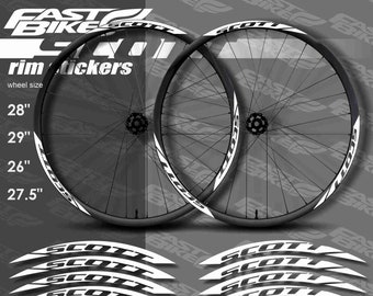Pegatinas para llantas de bicicleta Scott: gráficos de vinilo personalizados
