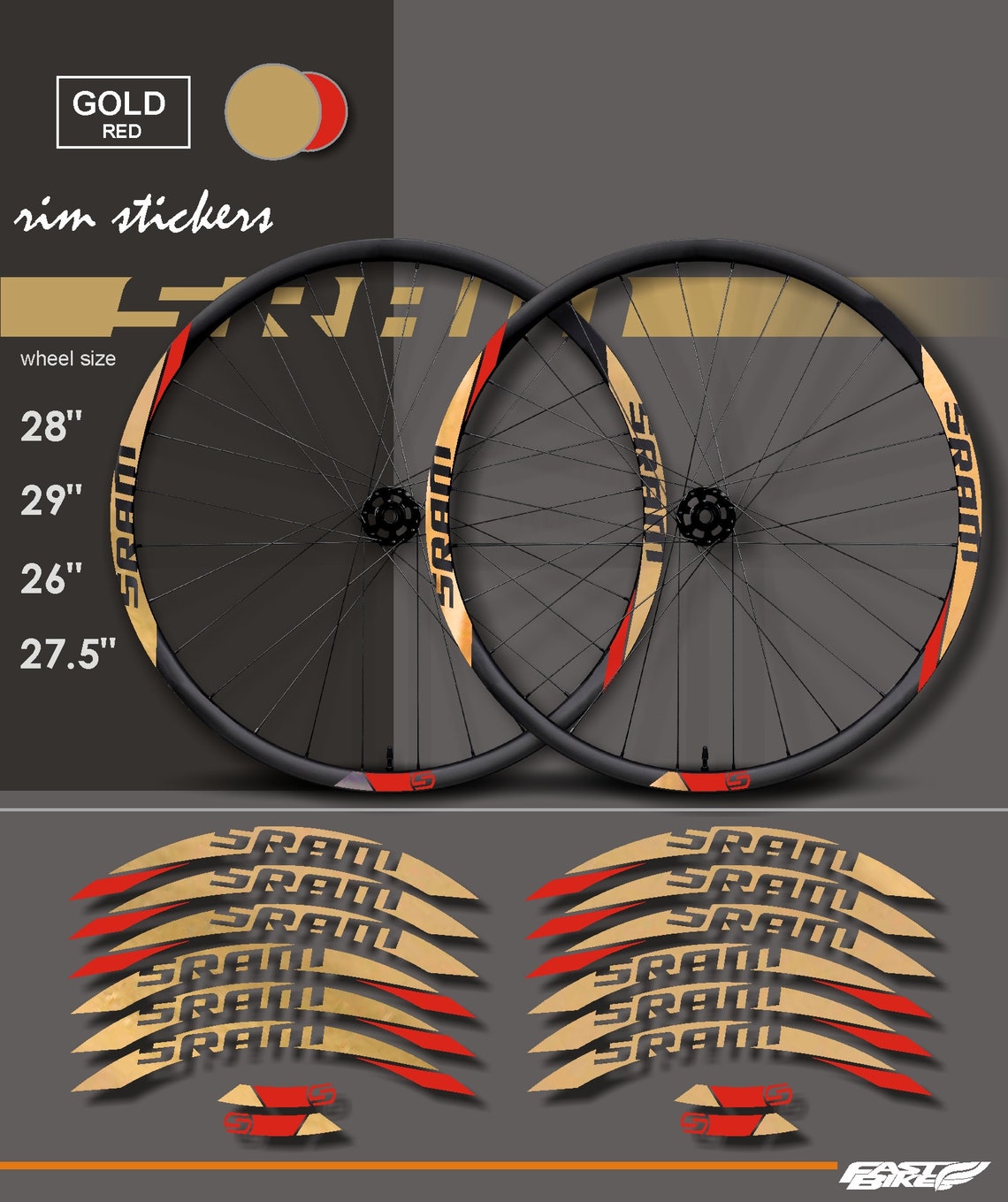 Sram Bike rim decal stickers. Sram stickers on bike Etsy