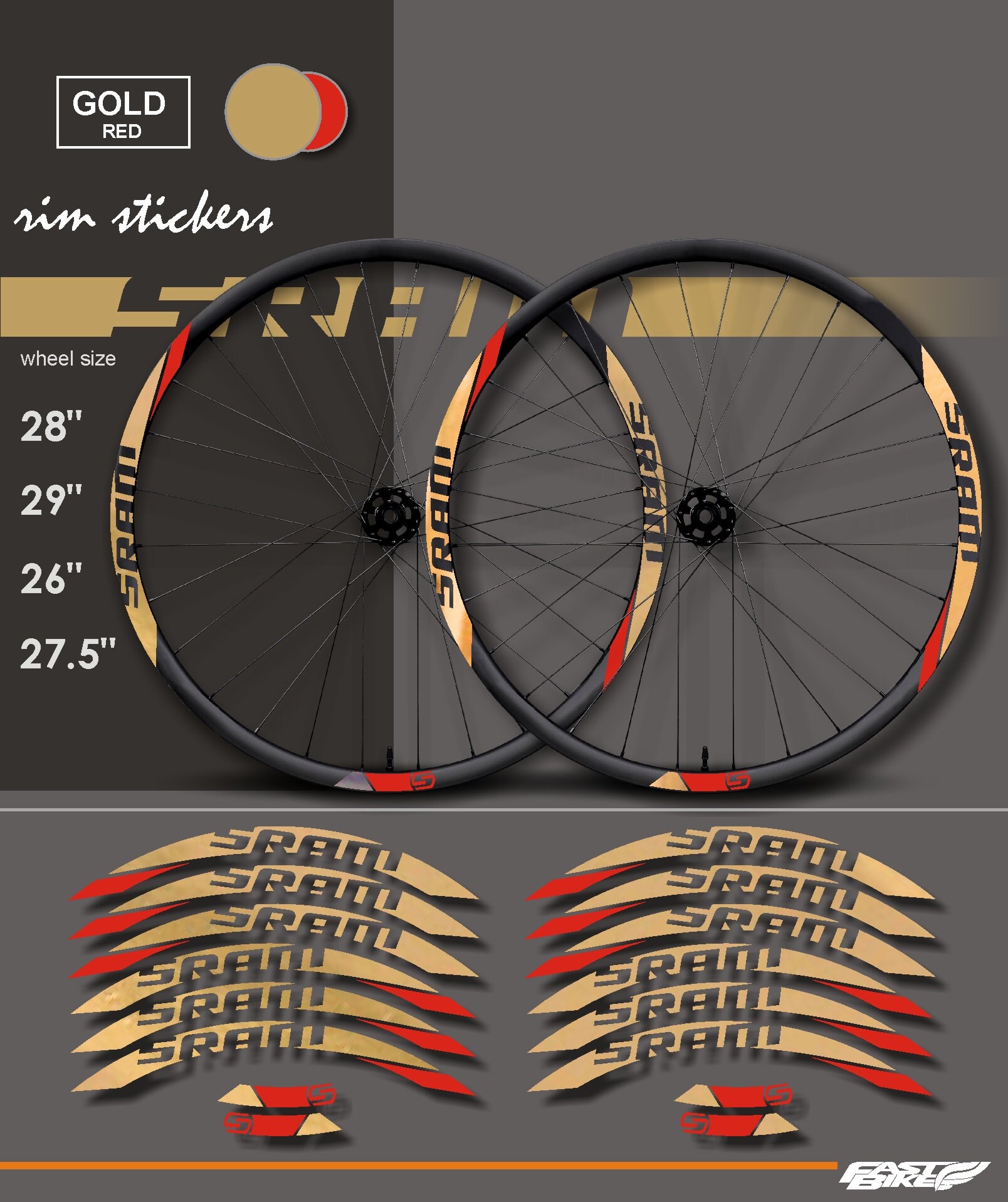 Sram Bike rim stickers. Sram stickers on bike Etsy