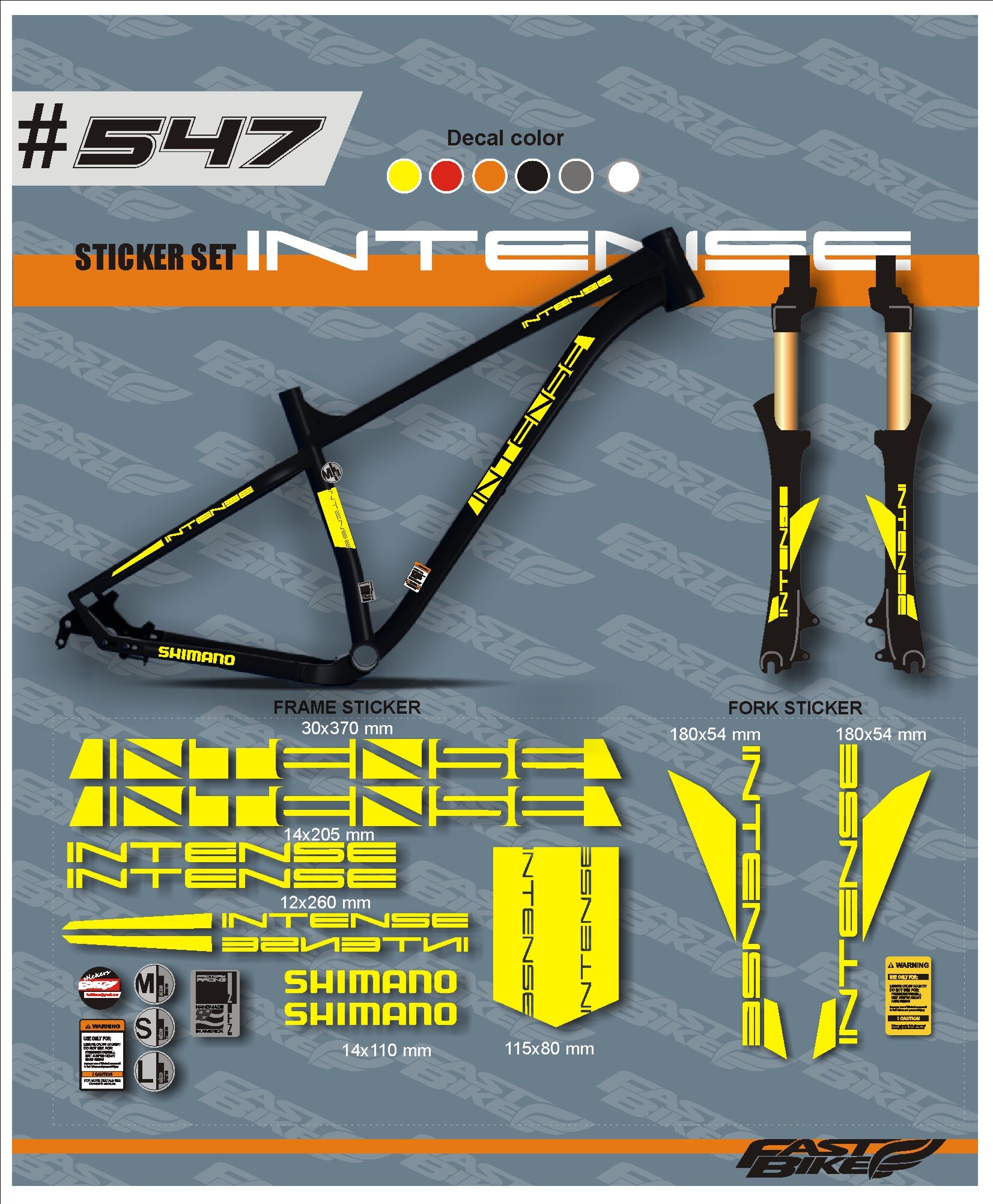 INTENSE Bike Frame Stickers Bike stickers Bike accessories Etsy