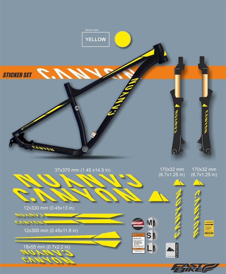 canyon bike stickers
