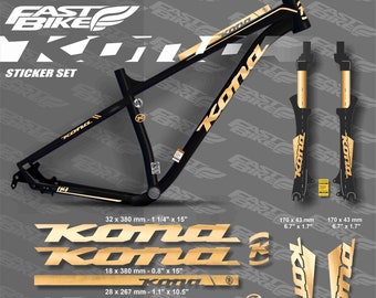 Custom made Kona decal stickers on Kona decals