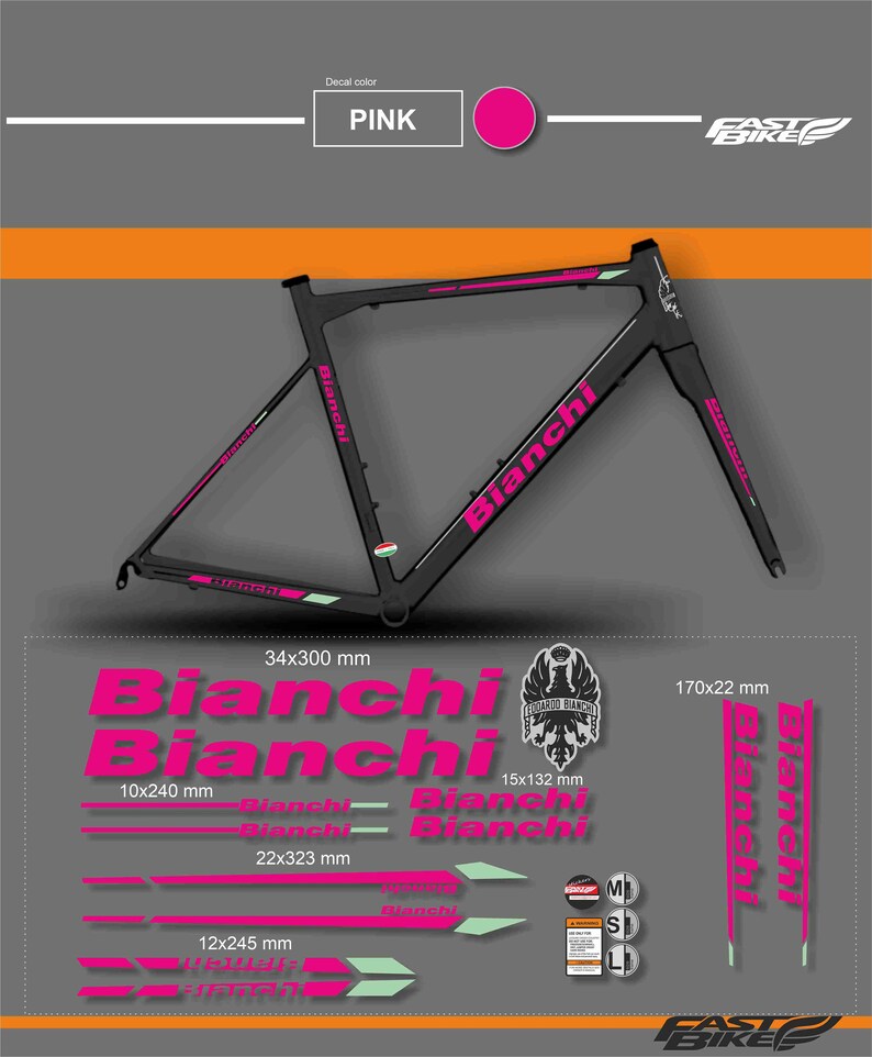 bianchi decals vintage