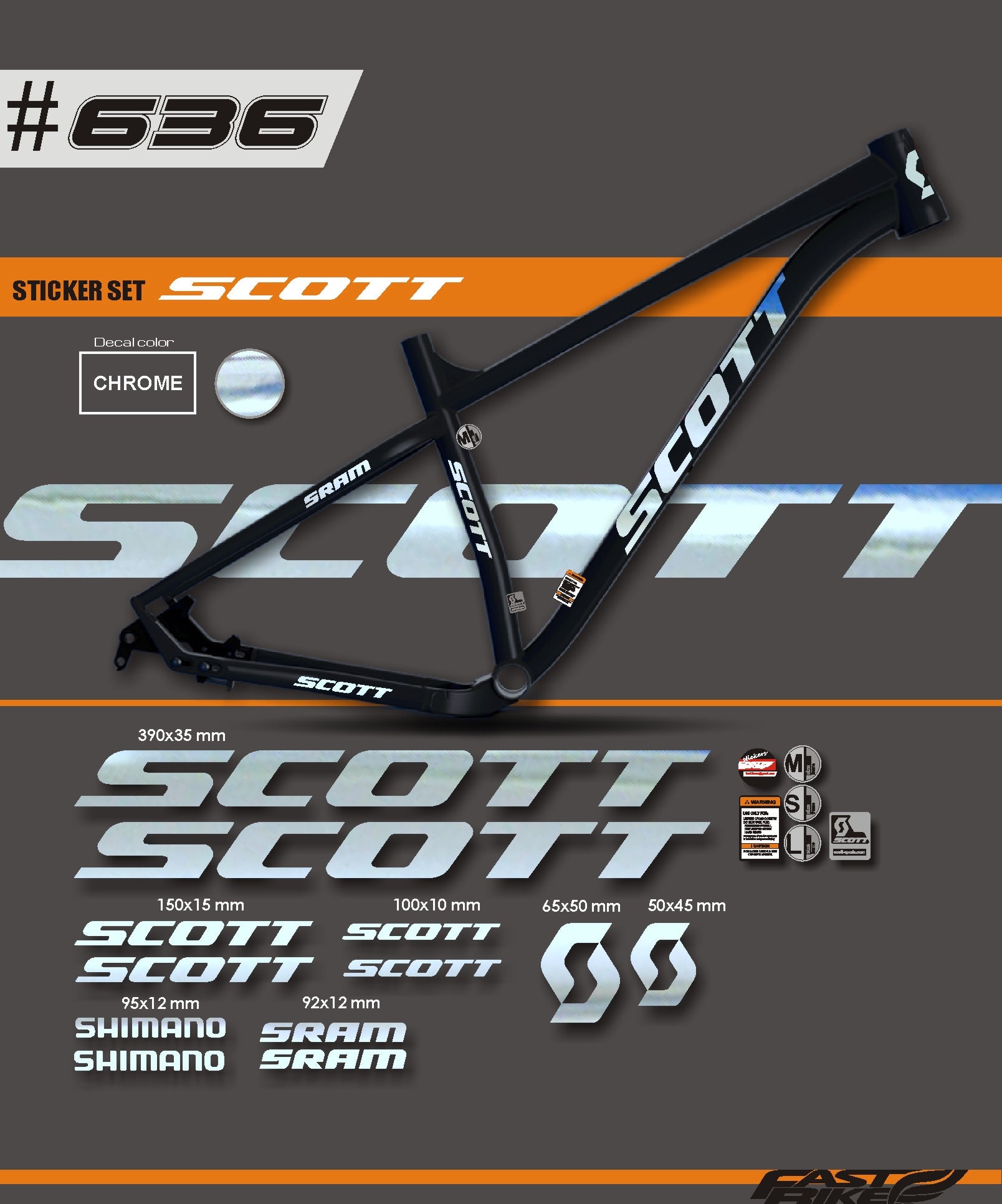 scott stickers bikes
