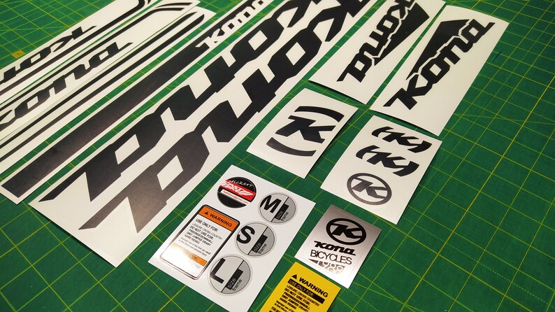 kona bike decals
