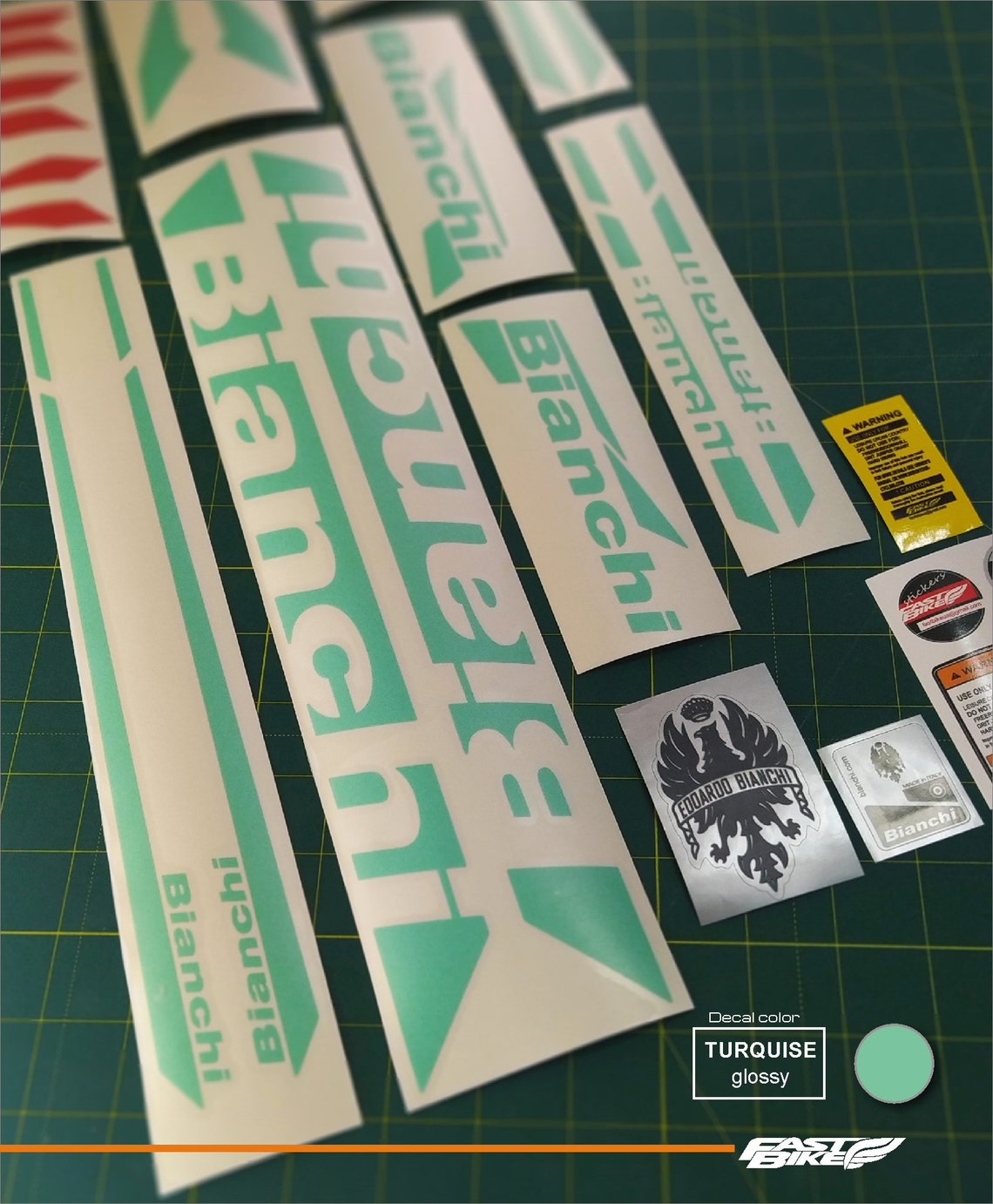 Bianchi decal Stickers on bike. Bianchi decals Etsy