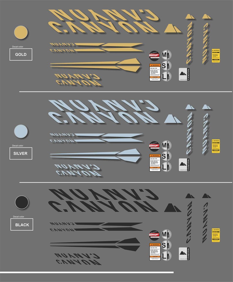canyon stickers bike