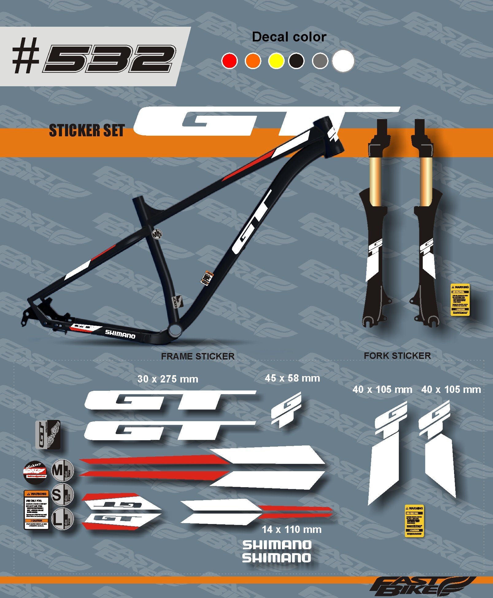 GT Bike Frame Stickers Bike stickers Bike accessories Bicycle Etsy