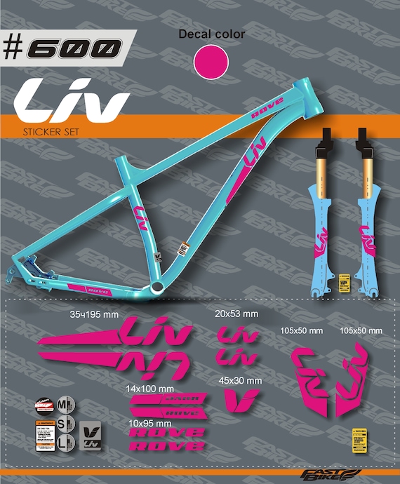 LIV Bike stickers Bike accessories Bicycle stickers Bicycle Etsy