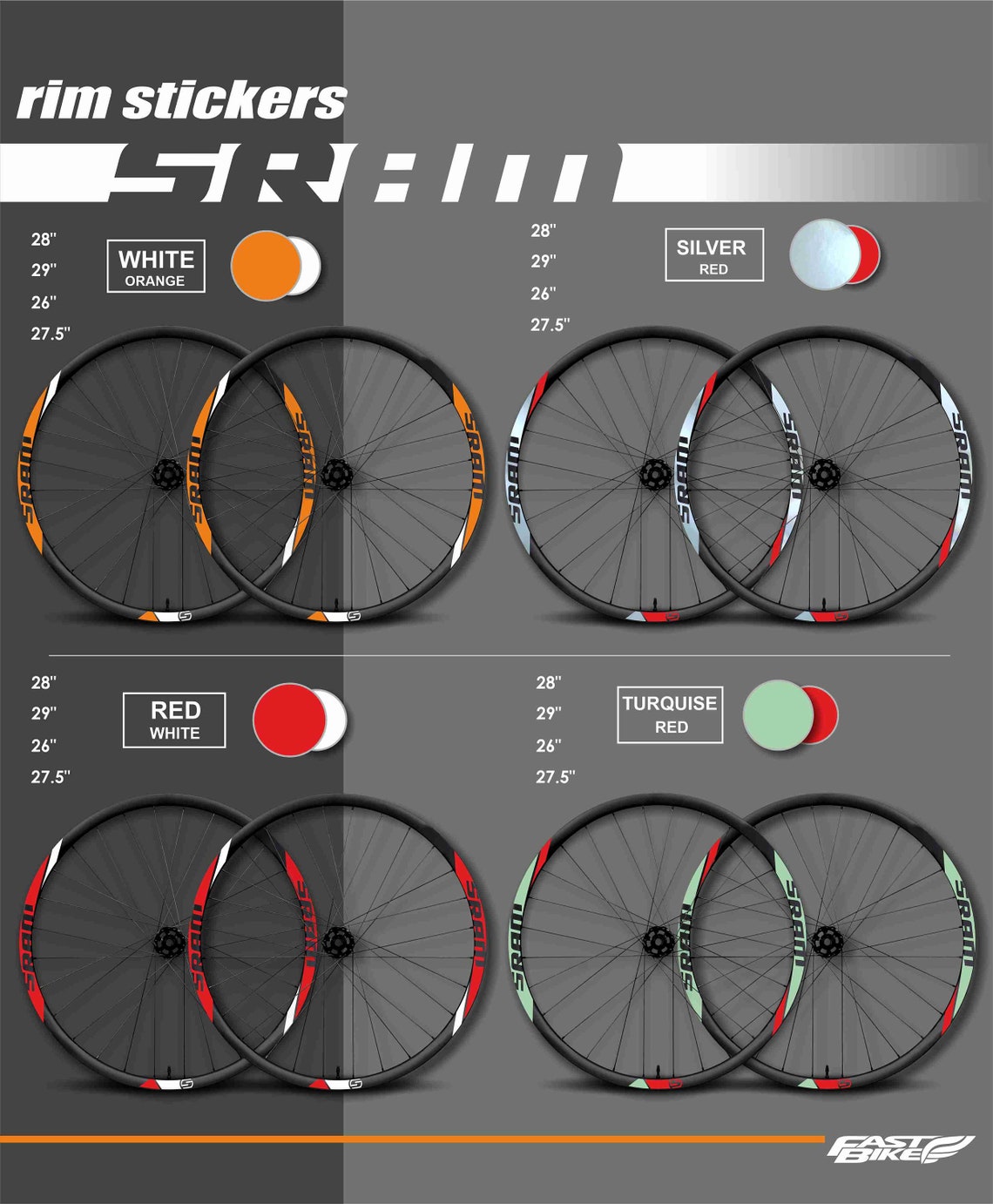 Sram Bike Rim Decal Stickers. Sram Stickers on Bike Etsy