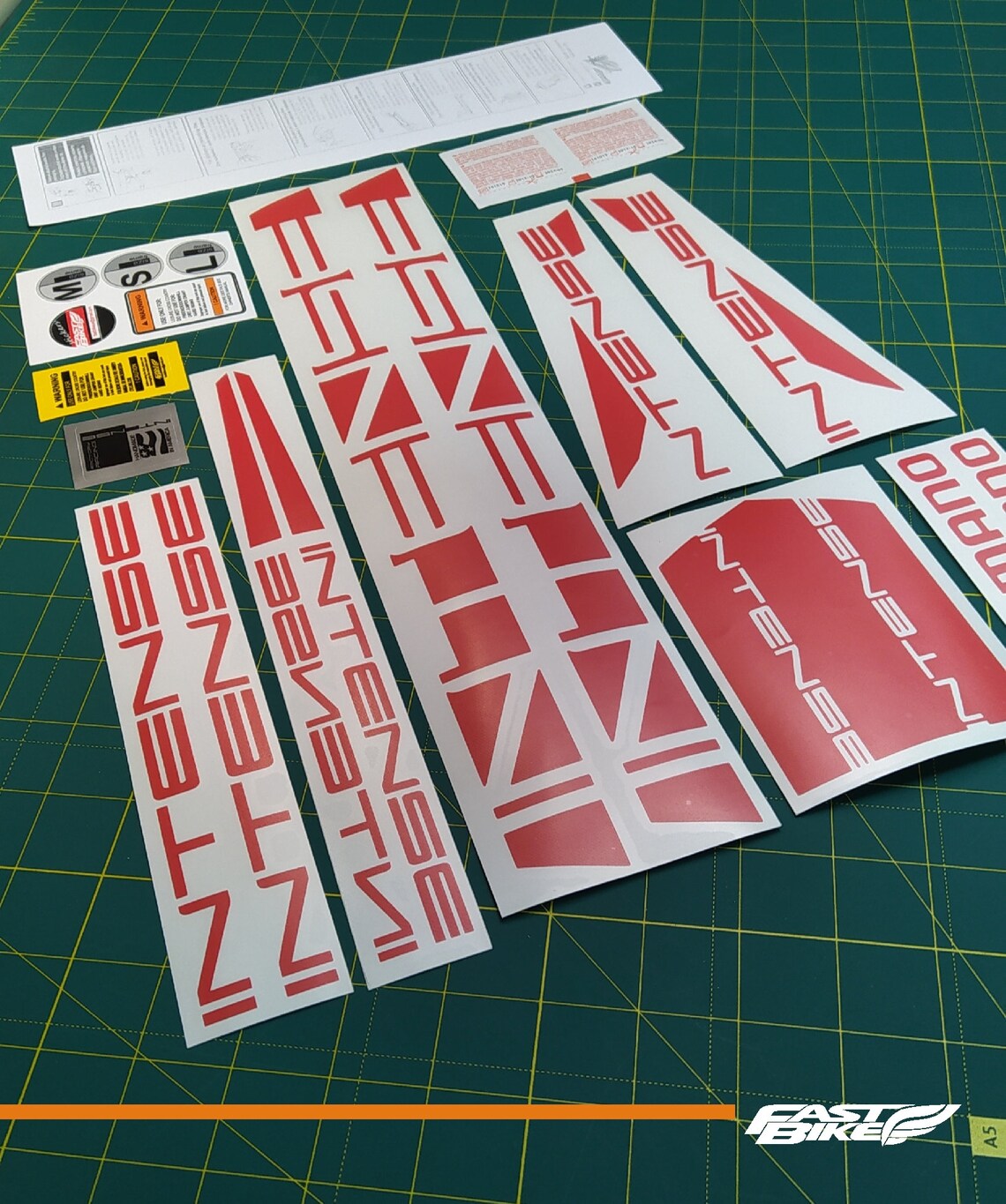 intense bike decals