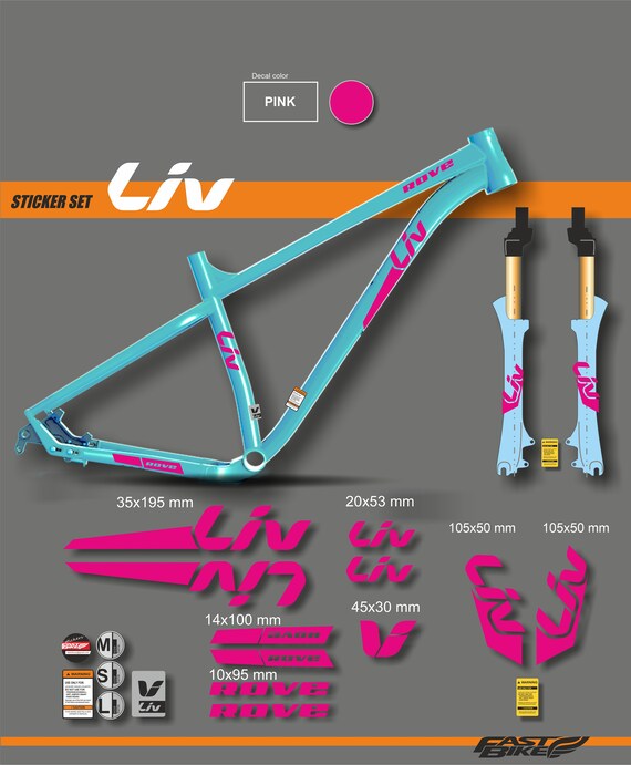 Liv Decal Stickers on Bike. Liv Decals Etsy
