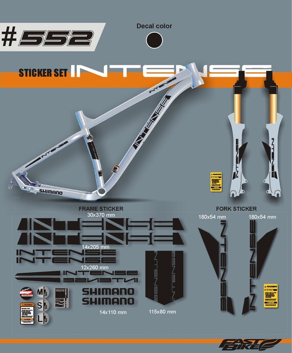 intense bike decals