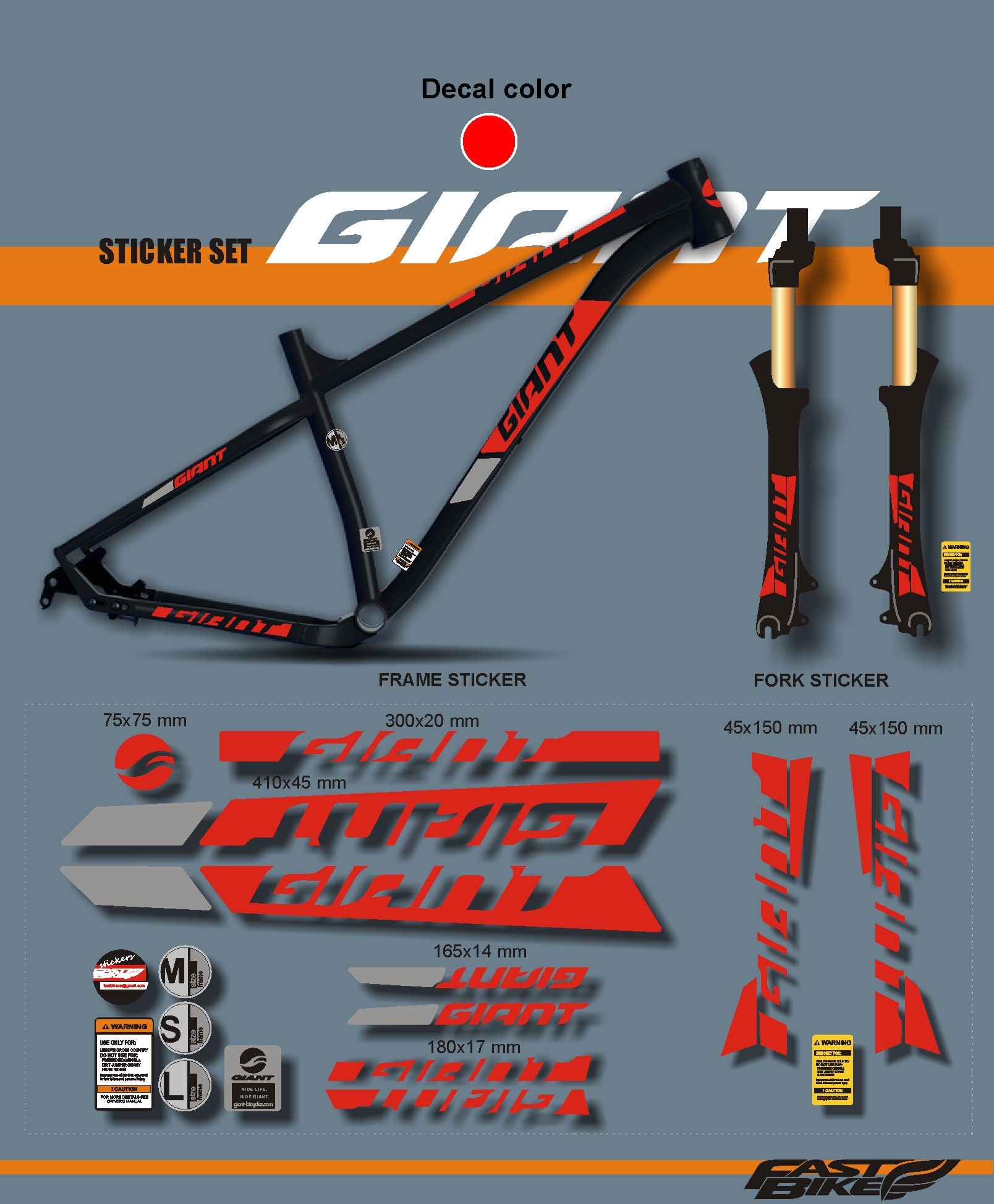 giant mtb bike frame