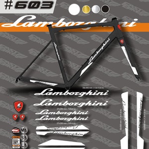 Lamborghini decal stickers on bike. Lamborghini decals