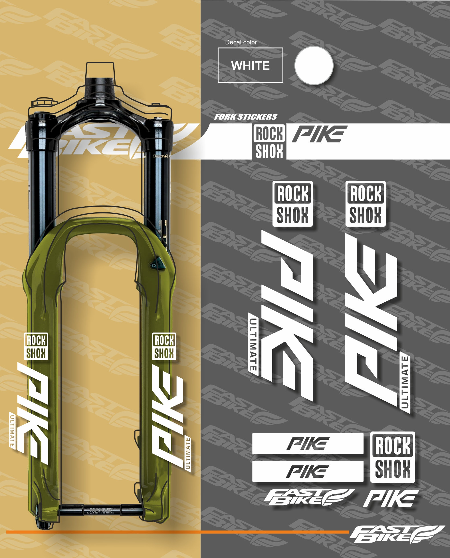 Rock Shox Pike Decal bike fork