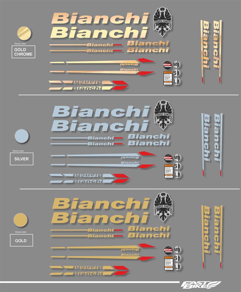 bianchi decals vintage