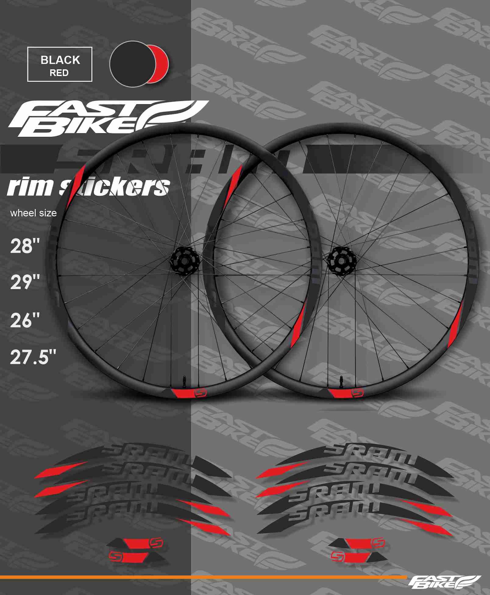 Custom Made Sram Bike Rim Decal Stickers. Sram Stickers on Etsy