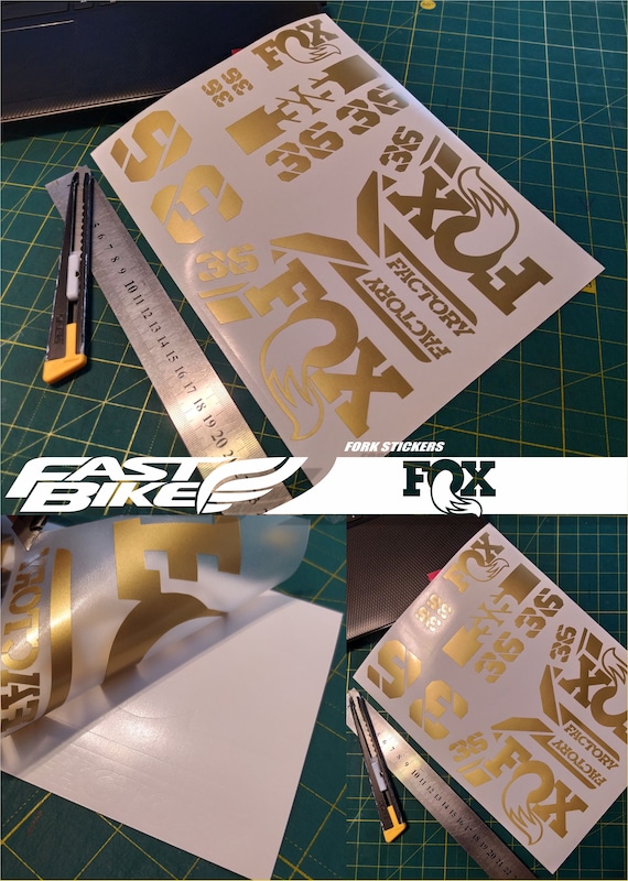 Forcella Mtb Adesivi Grafica Per Forcella Fox FACTORY SC 2017 - Decalcomanie Mountain Bike Downhill MTB Completo Motocross Fox