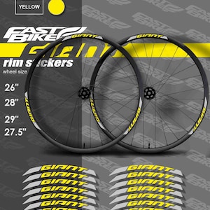 Custom made GIANT Bike rim stickers