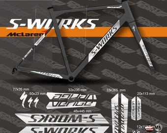 Cycling gifts, S works specialized. Gifts for bike specialized stickers set of 19 decals.