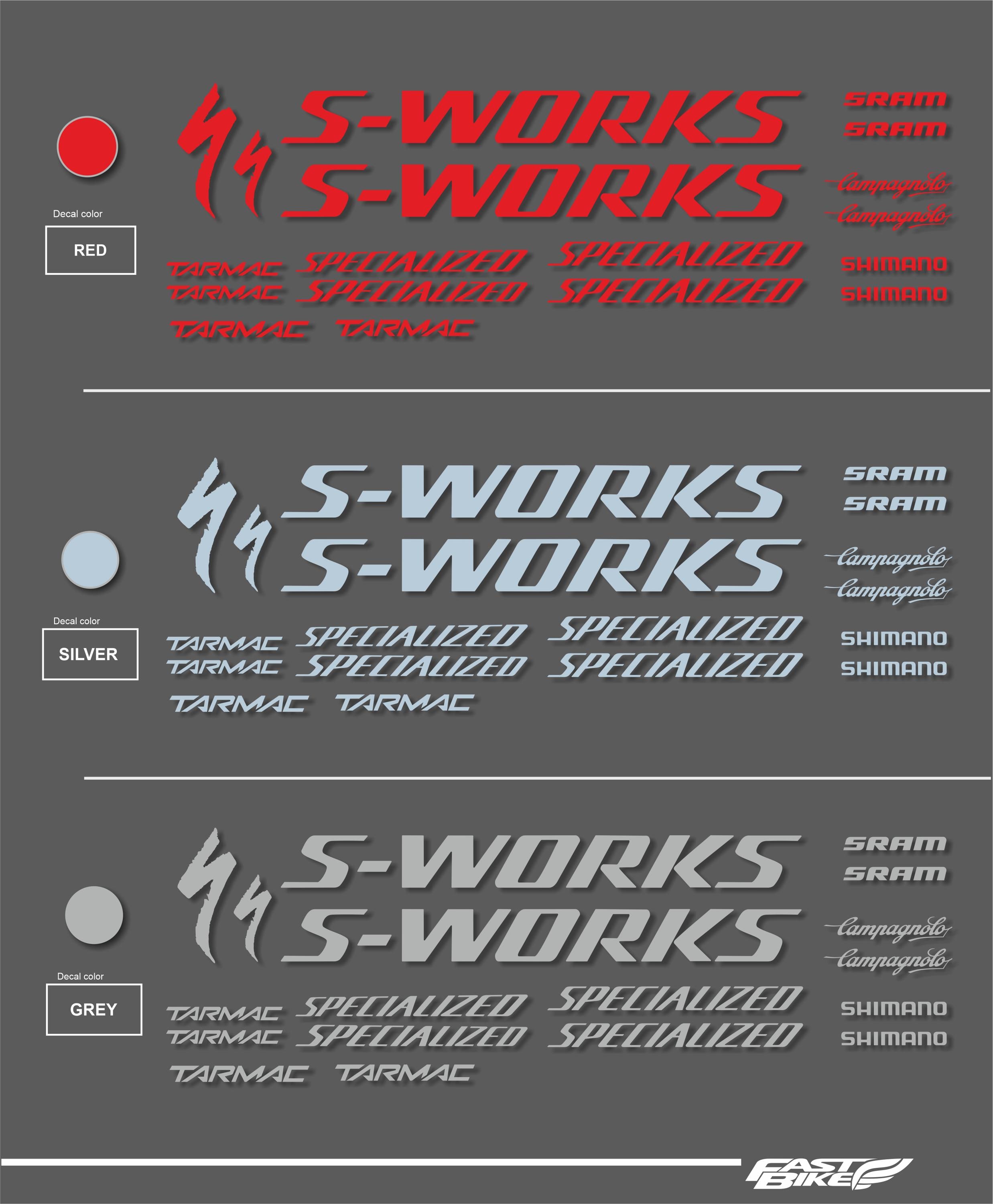 カスタム S-Works ターマック バイク デカール ステッカー セット