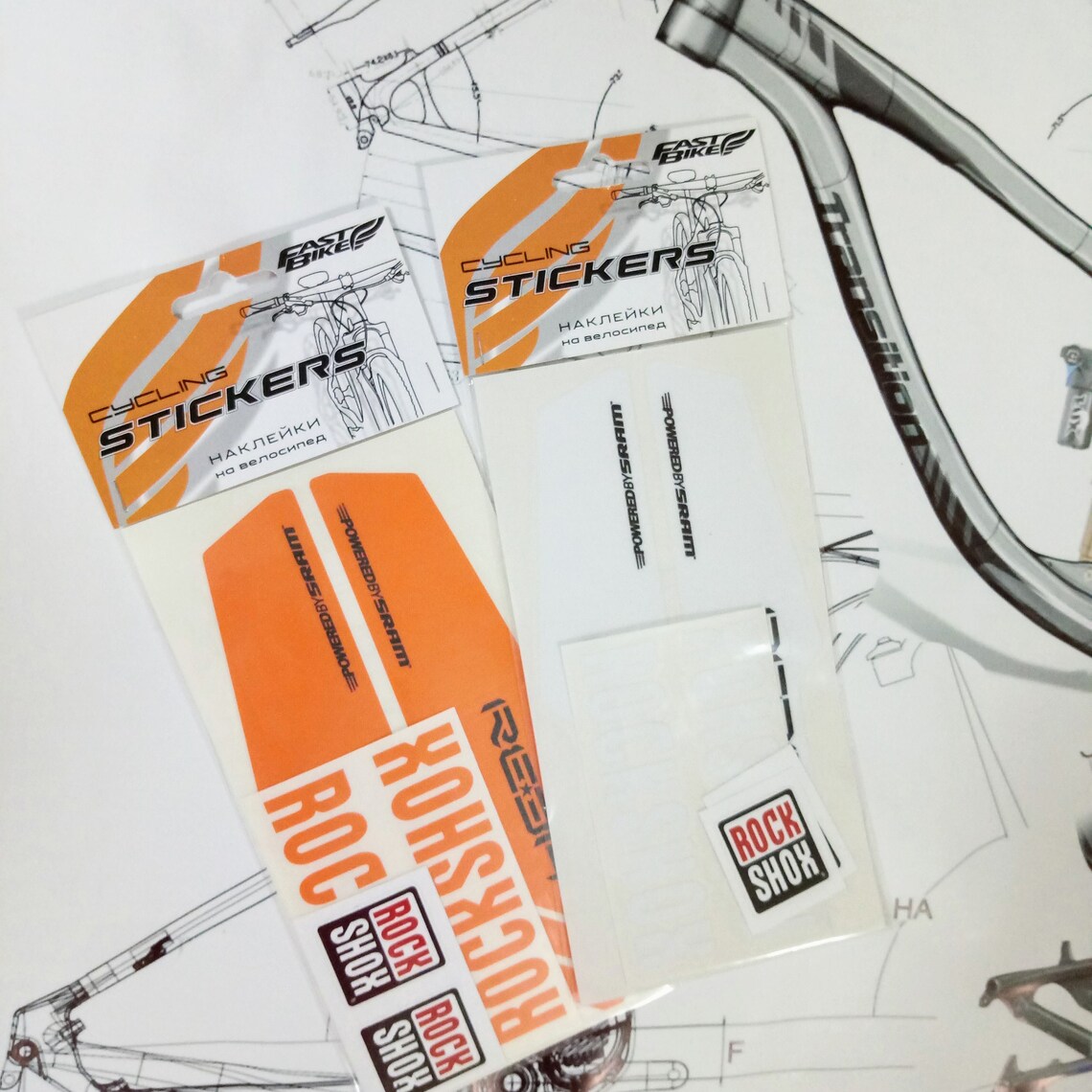 ROCK SHOX bike fork sticker Bike accessories Bike stickers | Etsy